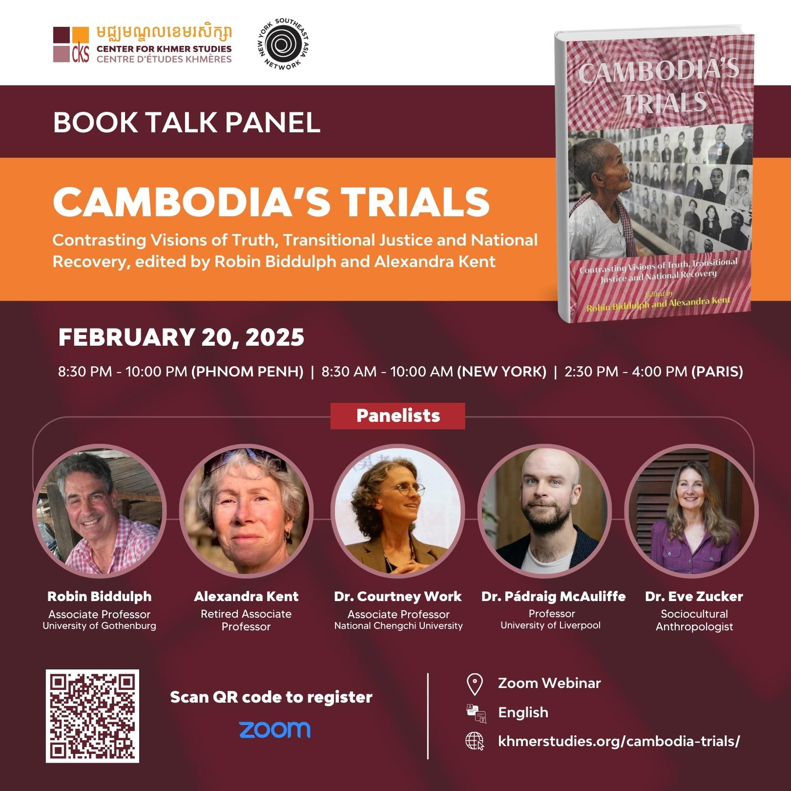 Book Talk Panel on Cambodia's Trials. Contrasting Visions of